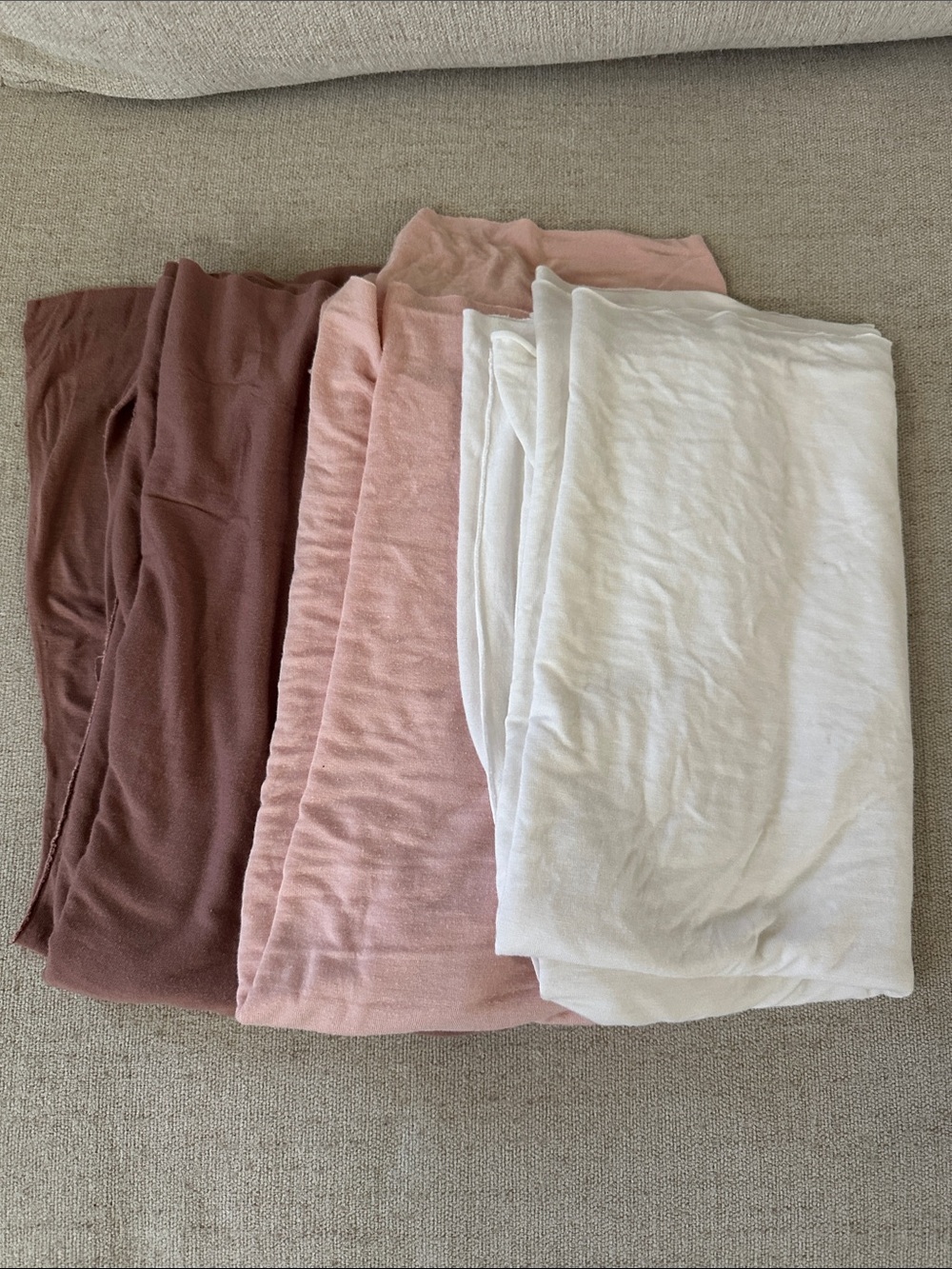 Newborn Photo Swaddle Trio-  White, Pink & Mauve